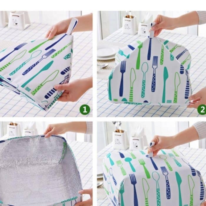 Faltbare, verdickte Aluminiumfolie zum Aufbewahren von Lebensmitteln, Größe: L (37 x 37 x 15 cm), Size: L Green, Size: L Red – Bild 11