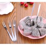 10 PCS Edelstahl Fruchtgabel Kreative Umwelt Kleine Fruchtzinken – Bild 7