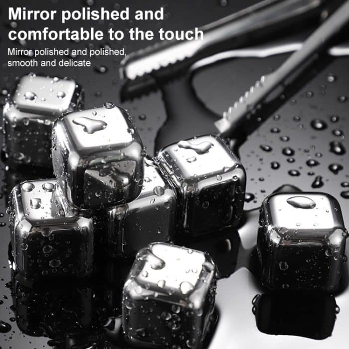 Edelstahl Chilling Wiederverwendbare Eiswürfel für Whisky, Wodka, Liköre – Bild 5