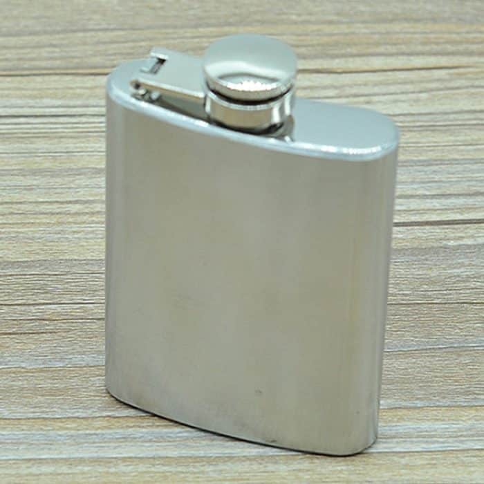 100 ml (3,5 oz) Pocket Flagon Outdoor Sports Flache Schnapsflasche Camping Ultraleichter tragbarer, verschleißfester Weintopf (Silber), 100ml(3.5oz) – Bild 2