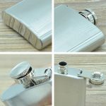 100 ml (3,5 oz) Pocket Flagon Outdoor Sports Flache Schnapsflasche Camping Ultraleichter tragbarer, verschleißfester Weintopf (Silber), 100ml(3.5oz) – Bild 4