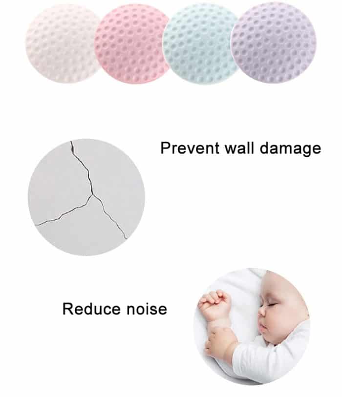 10 PCS Gummitürgriff Stummes Wandpad Antikollisionspad, zufällige Farbabgabe, Größe: 5 * 1 cm – Bild 9