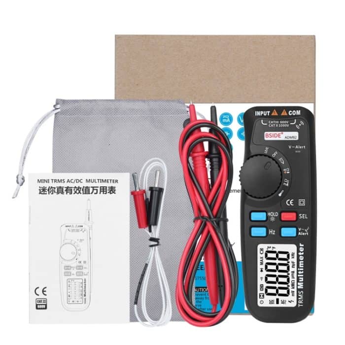 BSIDE ADM92 Handheld True RMS Digitalmultimeter Auto Range 6000 Zählt TRMS-Tester mit Live Wire Check Temp NCV Hz Ohm Diode – Bild 5