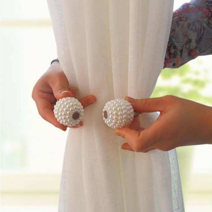 Fashion Adornments Vorhangband mit Perlen-Magnetschnalle, Pearl – Bild 5