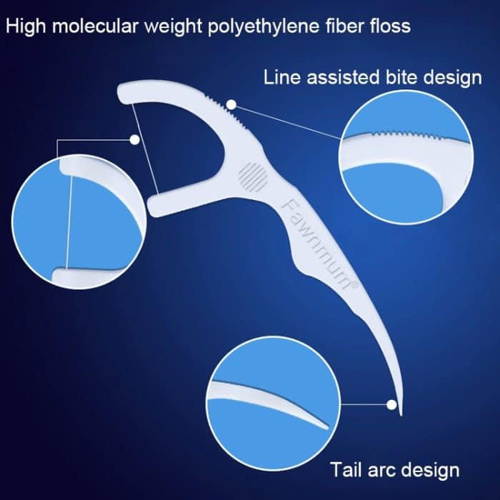 2 Packungen Fawnmum Ultrafeine Sicherheit Zahnseide Stick Zahnstocher Faden Tragbare Zahnseide Tasche – Bild 6