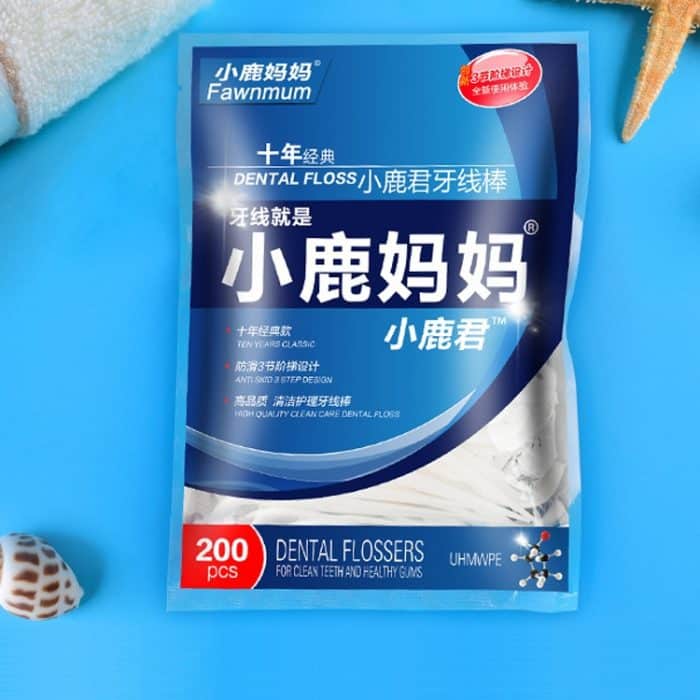 Fawnmum Ultrafeine Sicherheits-Flachzahnseidenstange, Bogenpickel, Zahnstocherfaden, tragbare Zahnseidentasche – Bild 7