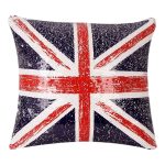 Pailletten British Flag Pattern Dekorative Kissenbezüge Wende-Kissenbezug, Größe: 40 cm x 40 cm