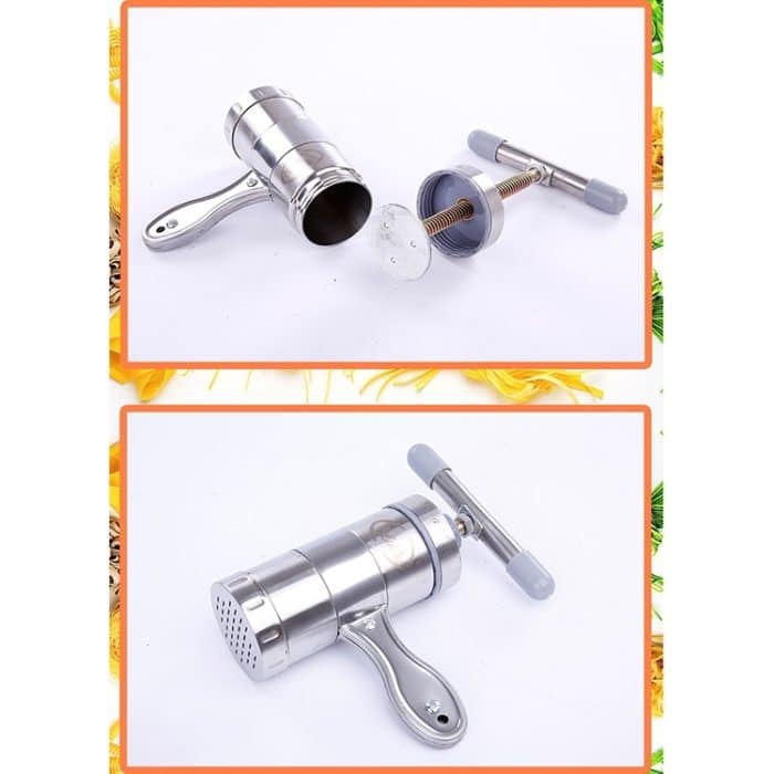 Haushalts Edelstahl Manuelle Nudelmaschine Handdrucknudelmaschine Nudelmaschine mit 5 Modellen – Bild 3