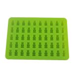 2 PCS 50 Löcher Kleiner Bär Schokoladentablett Silikonform Keksform Süßigkeitenform, zufällige Farblieferung, Größe: 19 * 13,7 * 1 cm – Bild 3