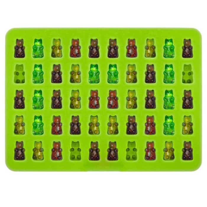 2 PCS 50 Löcher Kleiner Bär Schokoladentablett Silikonform Keksform Süßigkeitenform, zufällige Farblieferung, Größe: 19 * 13,7 * 1 cm – Bild 5