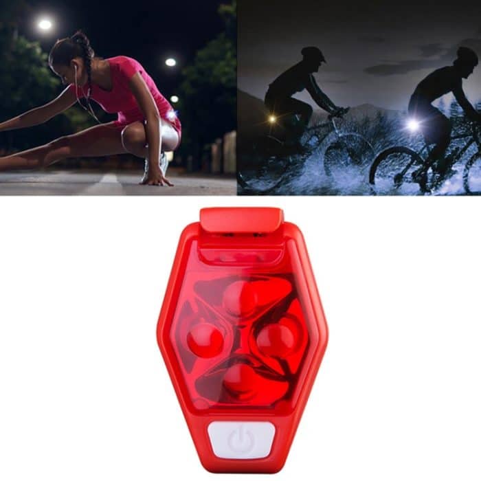 Multifunktionales Outdoor-Radfahren-Lauf-Warnlicht, Fahrrad-Rücklicht, LED-Rücklicht, LED Back Clip Light(Black), LED Back Clip Light(Purple), LED Back Clip Light(Red), LED Back Clip Light(White) – Bild 1