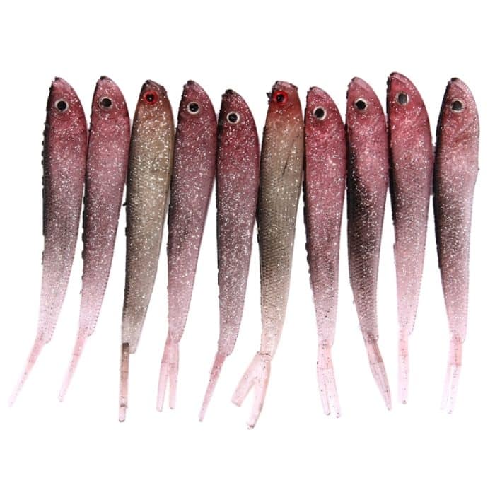 10 PCS Kleine Pailletten Fischform Fischköder Künstlicher Fischköder, Länge: 12,5 cm – Bild 1