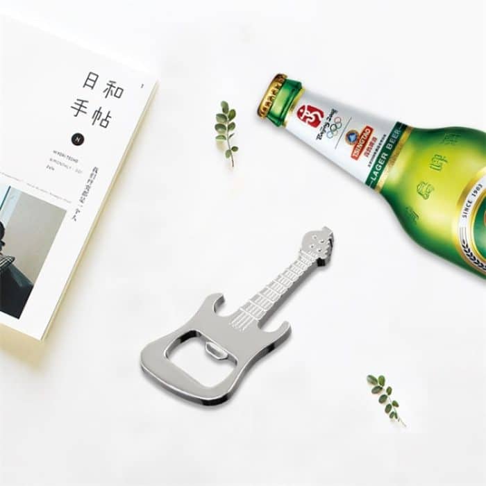 5 PCS Multifunktions-Gitarrenflaschenöffner Schlüsselanhänger Autoschlüsselanhänger, Größe: 8,5 x 3,5 cm – Bild 4