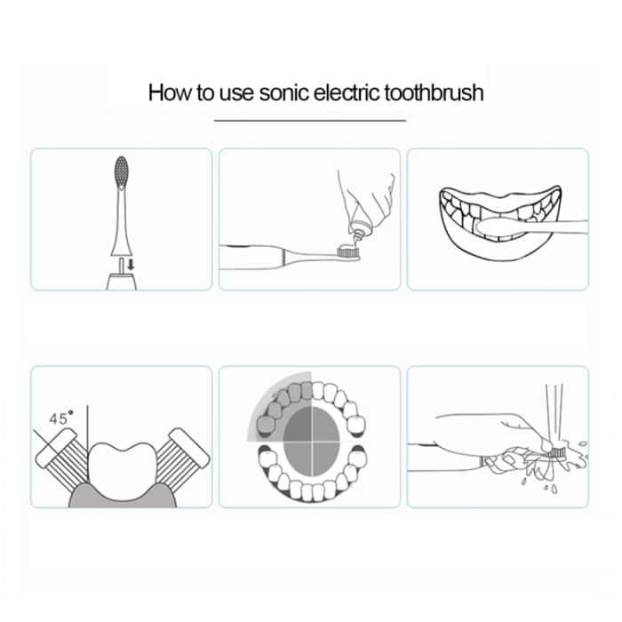 QYG Q2 IPX7 wasserdichte batteriebetriebene elektrische Schallzahnbürste – Bild 8