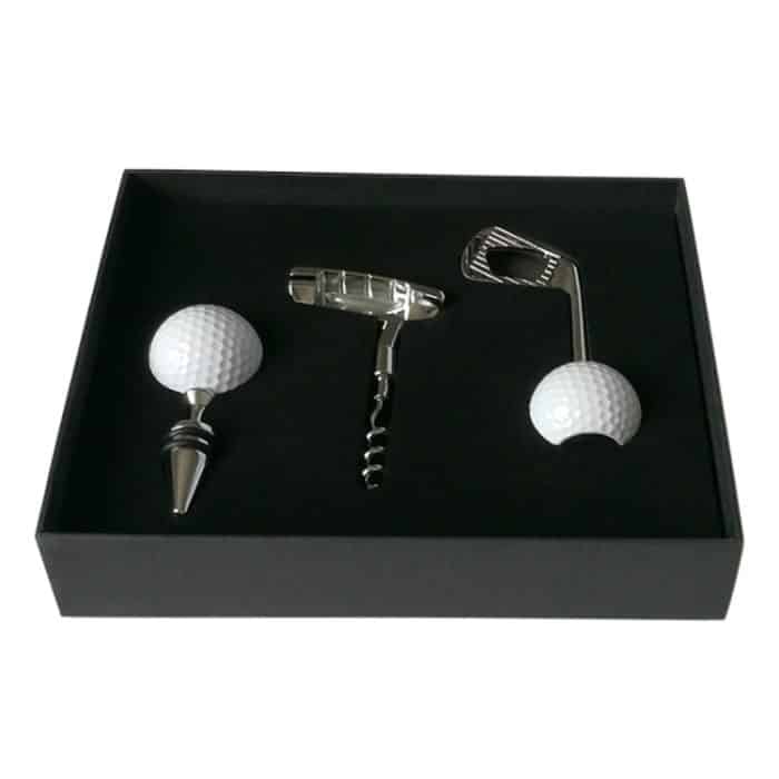 4-in-1 Golf-Bierflaschenöffner + Rotweinflaschenöffner + Golf-Rotweinverschluss + Box-Set – Bild 2