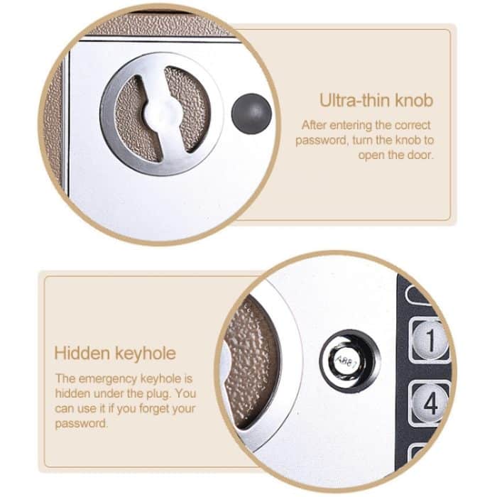 17E Home Mini elektronisches Sicherheitsschloss, Wandschrank, Sicherheitsbox ohne Münzfunktion – Bild 4