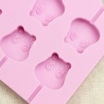 DIY-Silikon-Schokoladenformen mit 12 Kapazitäten (Lollipop-Form), Cherry Blossoms Shape, Cow Shape, Lollipop Shape – Bild 2