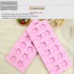DIY-Silikon-Schokoladenformen mit 12 Kapazitäten (Lollipop-Form), Cherry Blossoms Shape, Cow Shape, Lollipop Shape – Bild 4