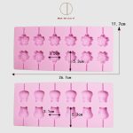 DIY-Silikon-Schokoladenformen mit 12 Kapazitäten (Lollipop-Form), Cherry Blossoms Shape, Cow Shape, Lollipop Shape – Bild 5