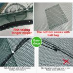 4 Löcher Automatisches faltbares Fischernetz Nylon Shrimp Crab Minnow Trap Fischgussnetz Angelgerät – Bild 5