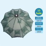 10 Löcher Automatisches faltbares Fischernetz Nylon Shrimp Crab Minnow Trap Fish Cast Net Angelgerät – Bild 2