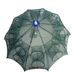 20 Löcher Automatisches faltbares Fischernetz Nylon Shrimp Crab Minnow Trap Fischgussnetz Angelgerät