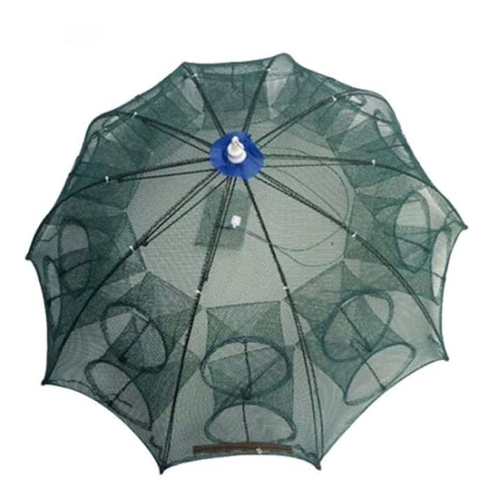 HC3250.jpg 20 Löcher Automatisches faltbares Fischernetz Nylon Shrimp Crab Minnow Trap Fischgussnetz Angelgerät – Bild 1