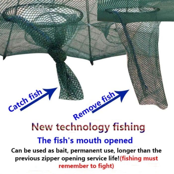 20 Löcher Automatisches faltbares Fischernetz Nylon Shrimp Crab Minnow Trap Fischgussnetz Angelgerät – Bild 3