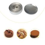 12 PCS / Set Edelstahl Runde Form Schneidform Mousse Kuchen Donut Backwerkzeuge – Bild 4