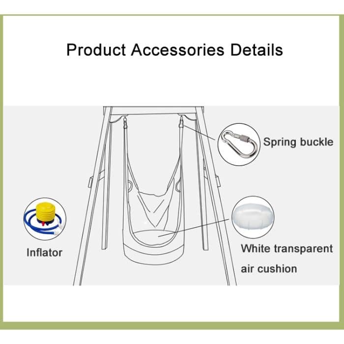 Erwachsene und Kinder All-Cotton Canvas Swing Outdoor Swing Frame Hängende Hängematte, Größe: 55 * 75 * 145cm, zufällige Farblieferung – Bild 4