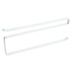 Edelstahl-Metall-Küchen-Toilettenpapier-Handtuchhalter, Papierhandtuchrollenhalter, Schrank-Hängeregal, Aufbewahrungsregal für Konservierungsfolie, Größe: 26 x 10,8 x 1,5 cm – Bild 2