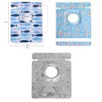 2 Stück Gasherd-Schutzfolie, Geschirr-Druckfolie, hitzebeständig, Antifouling-Einlage, Reinigung von Küchenutensilien – Bild 2