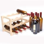 12-Flaschen-Weinregal aus massivem Holz, mehrschichtiges Weinregal, Größe: 46 x 24 x 28 cm – Bild 7