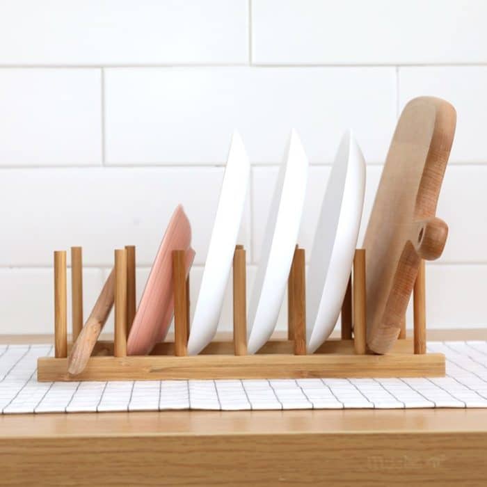 HC3617.jpg Massivholz Geschirrtropfenregal Plattenhalter, Größe: 30x12x10cm – Bild 1