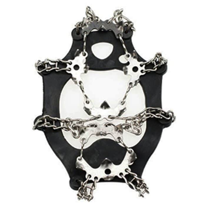 Ein Paar 19-Zähne-Anti-Rutsch-Eisgreifer-Wander-Kletterketten-Schuhüberzüge, Größe: M, 19 Teeth Size:M(Black), 19 Teeth Size:M(Orange) – Bild 2