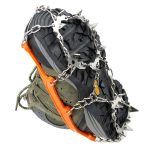 Ein Paar 19-Zähne-Anti-Rutsch-Eisgreifer-Wander-Kletterketten-Schuhüberzüge, Größe: M, 19 Teeth Size:M(Black), 19 Teeth Size:M(Orange) – Bild 3