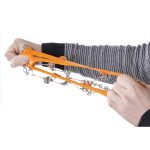 Ein Paar 8-Zähne-Anti-Rutsch-Eisgreifer-Wander-Kletterketten-Schuhüberzüge, 8 Teeth Black, 8 Teeth Orange – Bild 5