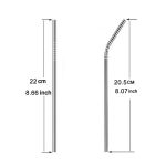 4-teiliges wiederverwendbares Trinkhalm-Set aus Edelstahl + Reinigungsbürsten-Set, 266 x 6 mm, 266*6mm (Combination) – Bild 5