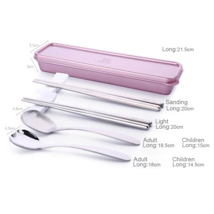 3-in-1 304 Edelstahl mattiertes tragbares Outdoor-Geschirr für Kinder, Frosted Children Gold, Polished Children Rose Gold – Bild 8