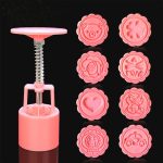 DIY-Fondant-Kuchenform, Keksausstecher, Backwerkzeuge mit 8 runden Cartoon-Mustern, 8 PCS Round Cartoon Patterns(Pink), 8 PCS Round Cartoon Patterns(White)