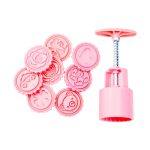 DIY-Fondant-Kuchenform, Keksausstecher, Backwerkzeuge mit 8 runden Cartoon-Mustern, 8 PCS Round Cartoon Patterns(Pink), 8 PCS Round Cartoon Patterns(White) – Bild 3