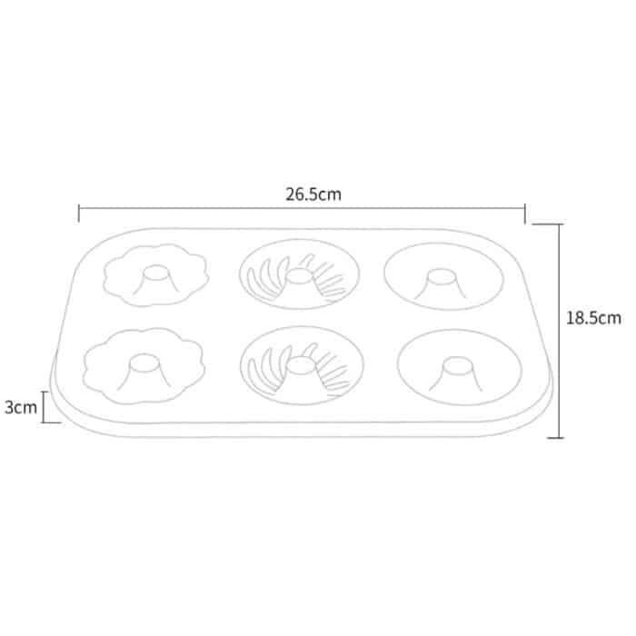 3 Blumen Typ Donuts Keksform Gold 6 Tassen Kuchenform Backform Kuchenformen Backgeschirr Küchenzubehör – Bild 5
