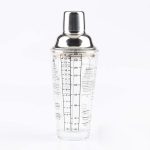 Edelstahlglas Cocktail Shaker Tools Milchteetasse mit Waage, Fassungsvermögen: 450ml – Bild 2