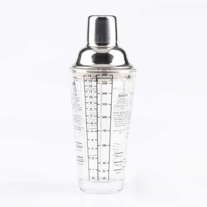 Edelstahlglas Cocktail Shaker Tools Milchteetasse mit Waage, Fassungsvermögen: 450ml – Bild 2