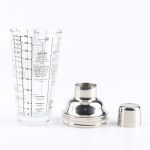Edelstahlglas Cocktail Shaker Tools Milchteetasse mit Waage, Fassungsvermögen: 450ml – Bild 4