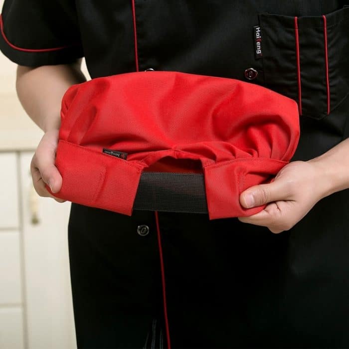 Einfacher Stil, Chef-Konditor-Mütze, Pilz-Mütze, Cap Black, Cap Red, Cap White, Cap Wine Red – Bild 5