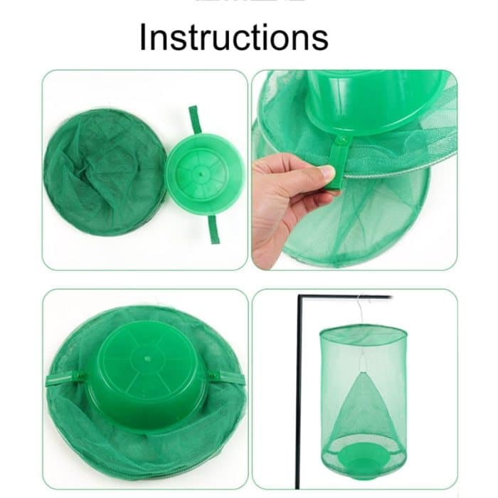 5PCS Folding Hanging Automatic Fly Hunter, induzierter Fliegenkäfig – Bild 5