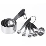 Mess kn650 10 in 1 Schwarz-Edelstahl-Löffel-Kuchen-Form-Backen-Werkzeug-Set