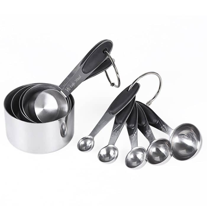 Mess kn650 10 in 1 Schwarz-Edelstahl-Löffel-Kuchen-Form-Backen-Werkzeug-Set – Bild 2