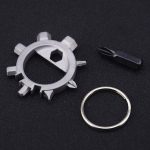 Tragbarer Multifunktions-Schlüsselanhänger-Schraubendreher für den Außenbereich, Fahrrad-Reparatur-Werkzeuge, Screwdriver (Silver), Screwdriver (Black)